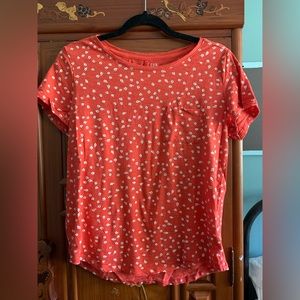 GAP Red Floral Easy T Shirt
